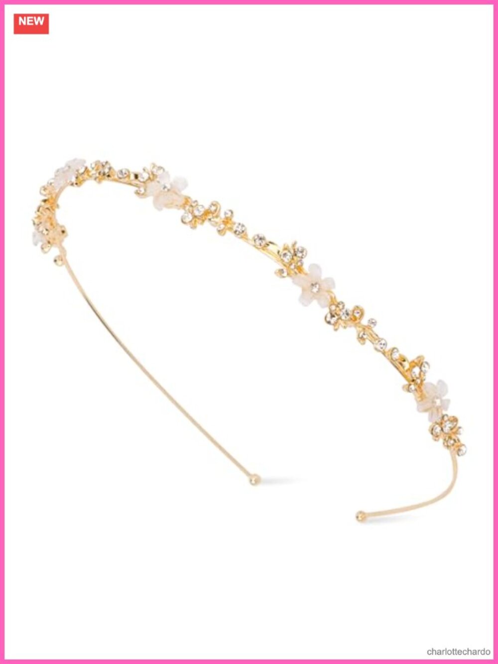 Rhinestone Flower Headband Bridal Wedding Hair Accessory Metal